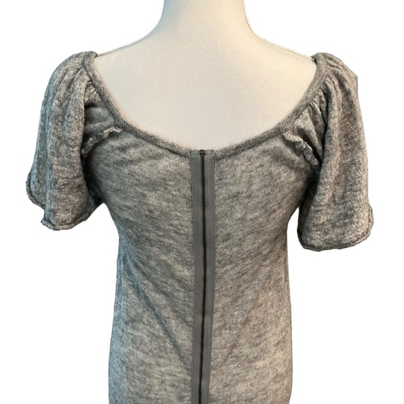 Anthropologie MOTH Gray Zippered Back Sweater Dress Size M - Nylon Wool Alpaca - Picture 6 of 15